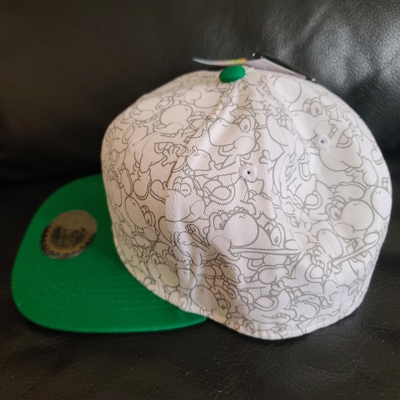 Nintendo Super Mario Green/White Yoshi Snapback Hat - Picture 8 of 10